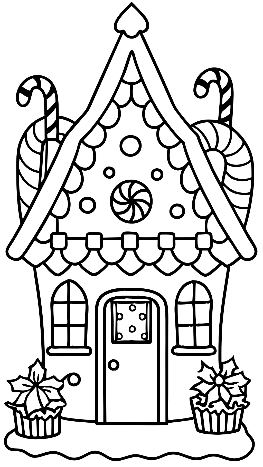 printable gingerbread house coloring pages